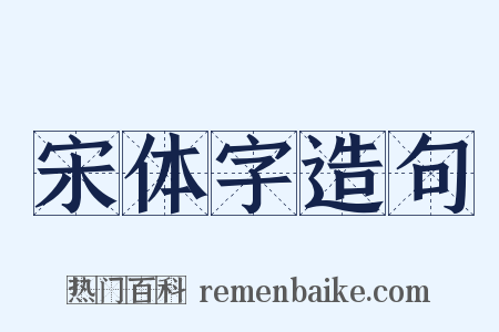 宋体字造句是什么意思的图片